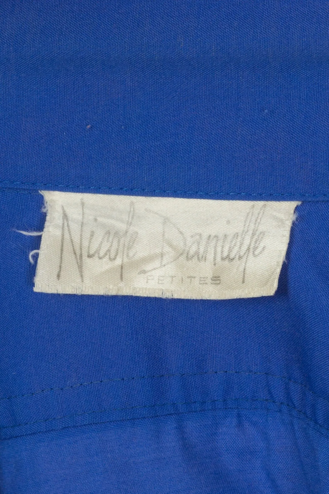 80s Does 40s Blue Double Breasted Pleated Shirtdress - Medium