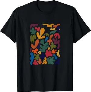 Abstract ART Gestural & Organic Fluid Shapes GIFT Tee Shirt T-Shirt
