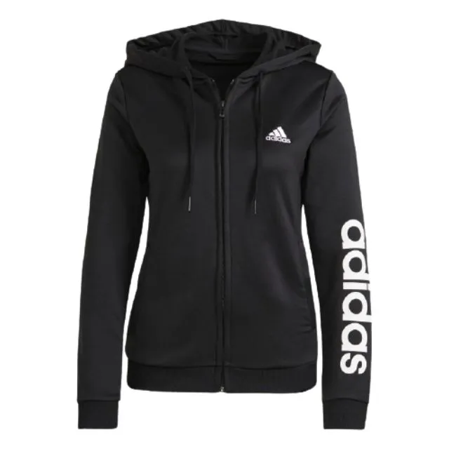 Adidas Essentials Logo French Terry Women Sportswear Suit Black/White