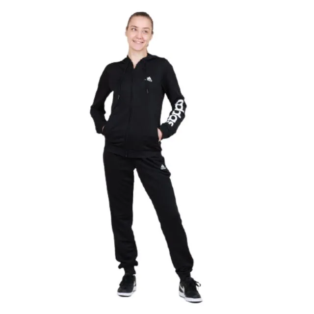 Adidas Essentials Logo French Terry Women Sportswear Suit Black/White