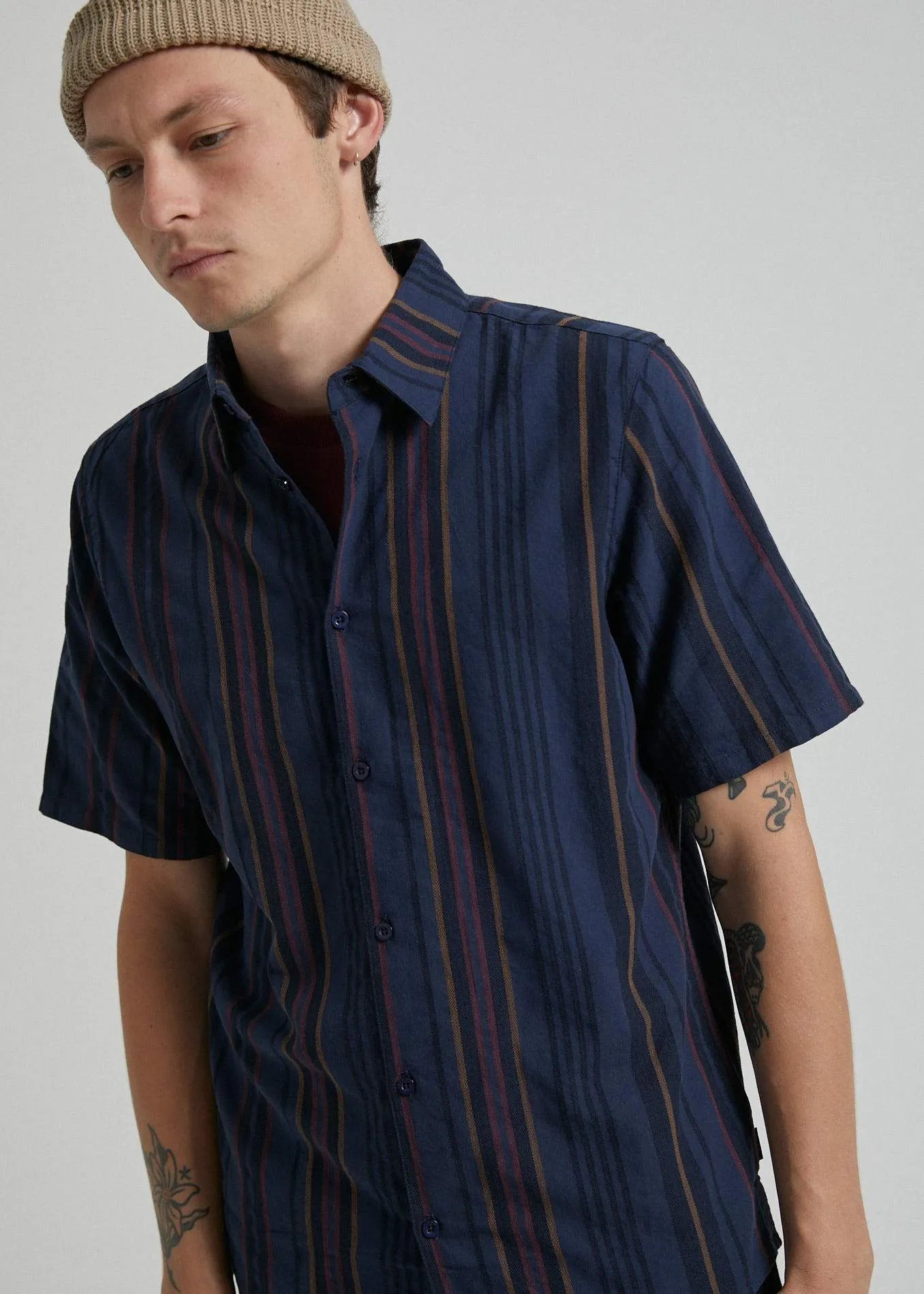 Afends Mens Don Pedro - Short Sleeve Shirt - Multi