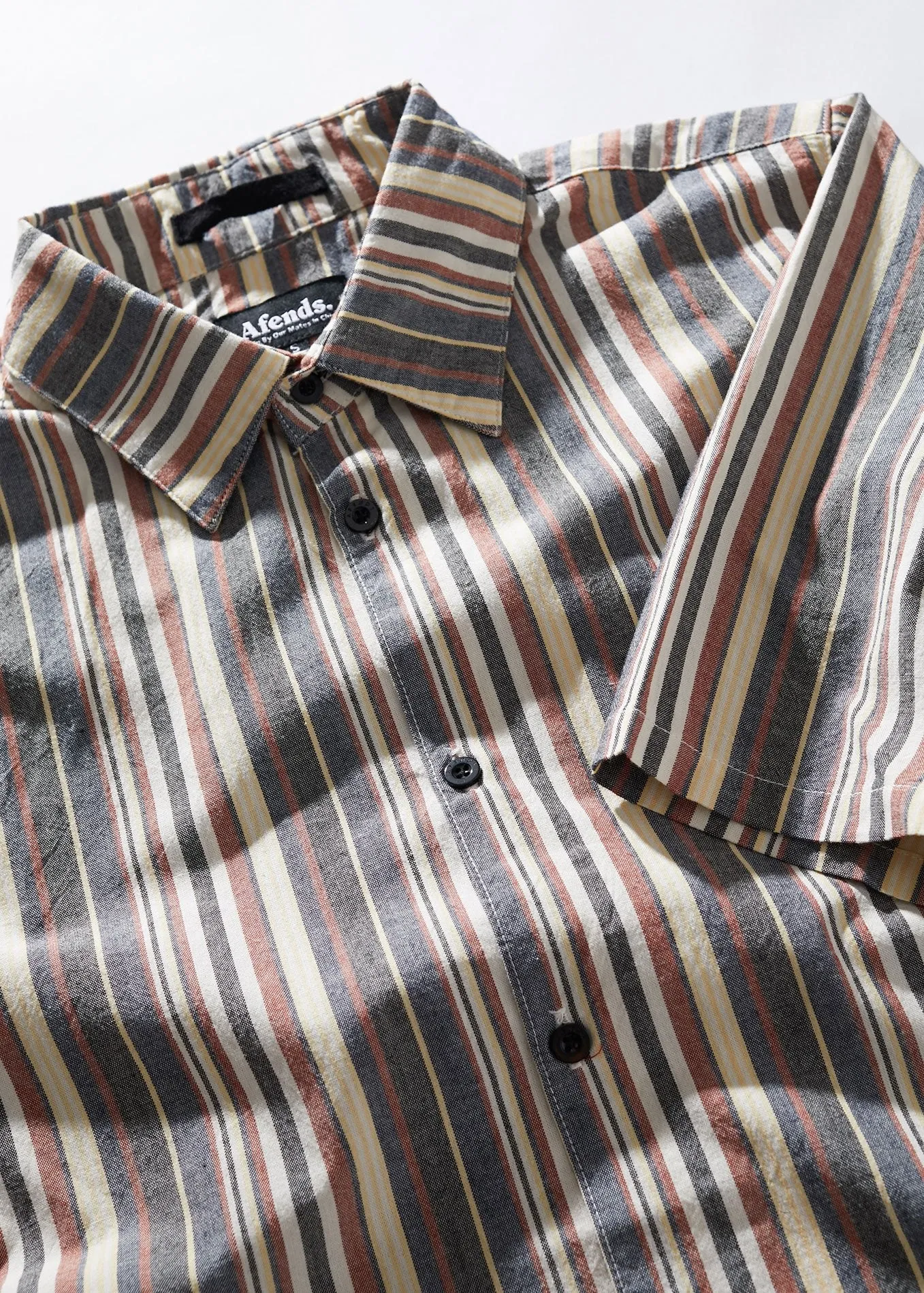 Afends Mens Rainbow Nation - Yarn Dye Short Sleeve Shirt - Multi