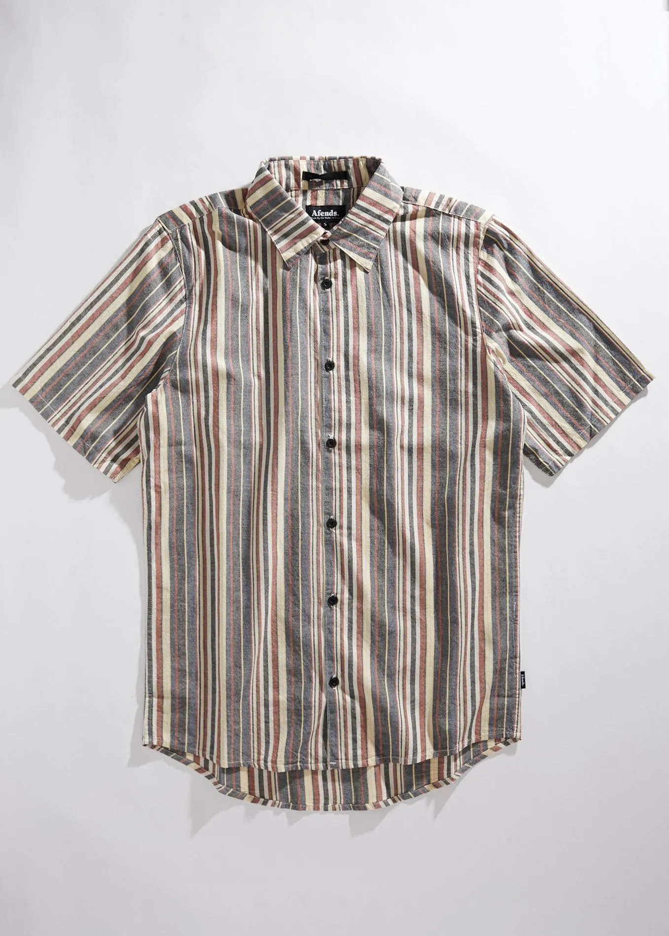 Afends Mens Rainbow Nation - Yarn Dye Short Sleeve Shirt - Multi
