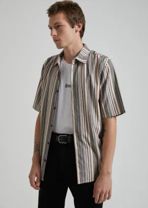 Afends Mens Rainbow Nation - Yarn Dye Short Sleeve Shirt - Multi