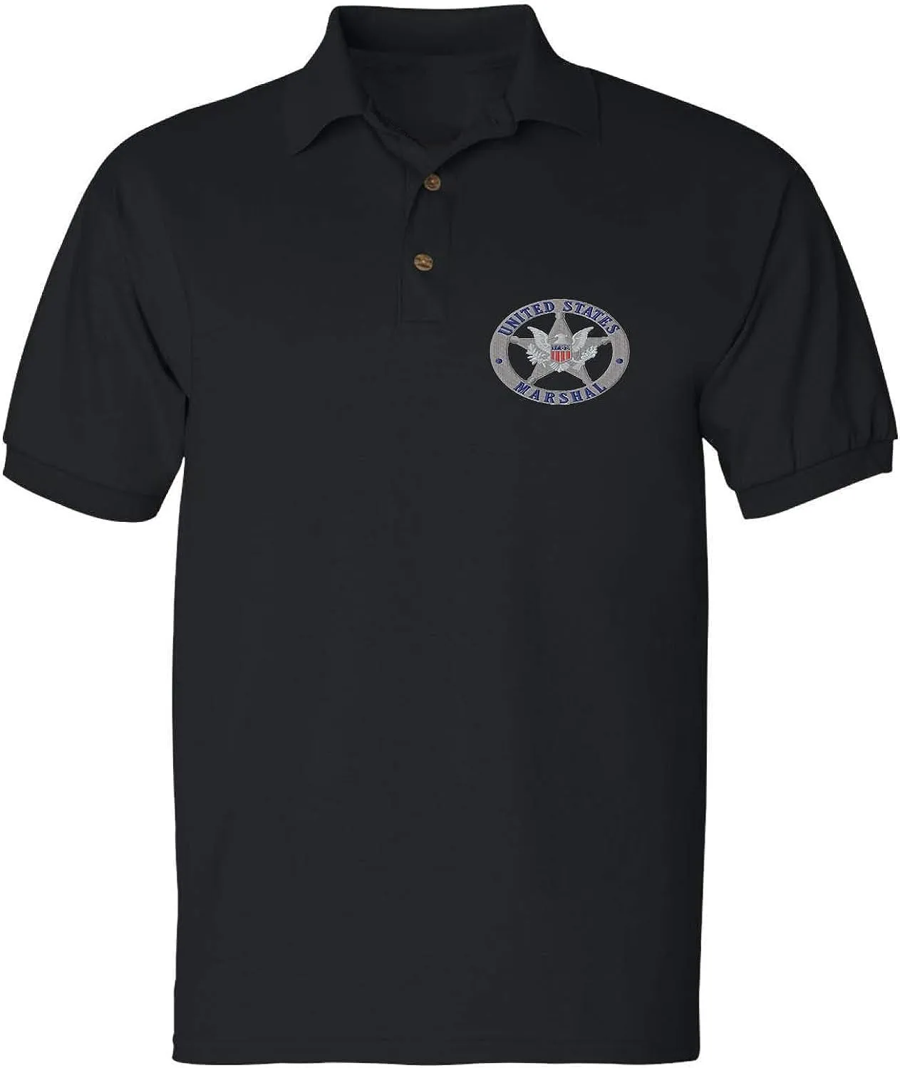 ALLNTRENDS Men's Polo T Shirt U.S Marshals Embroidered USA Service Shirt