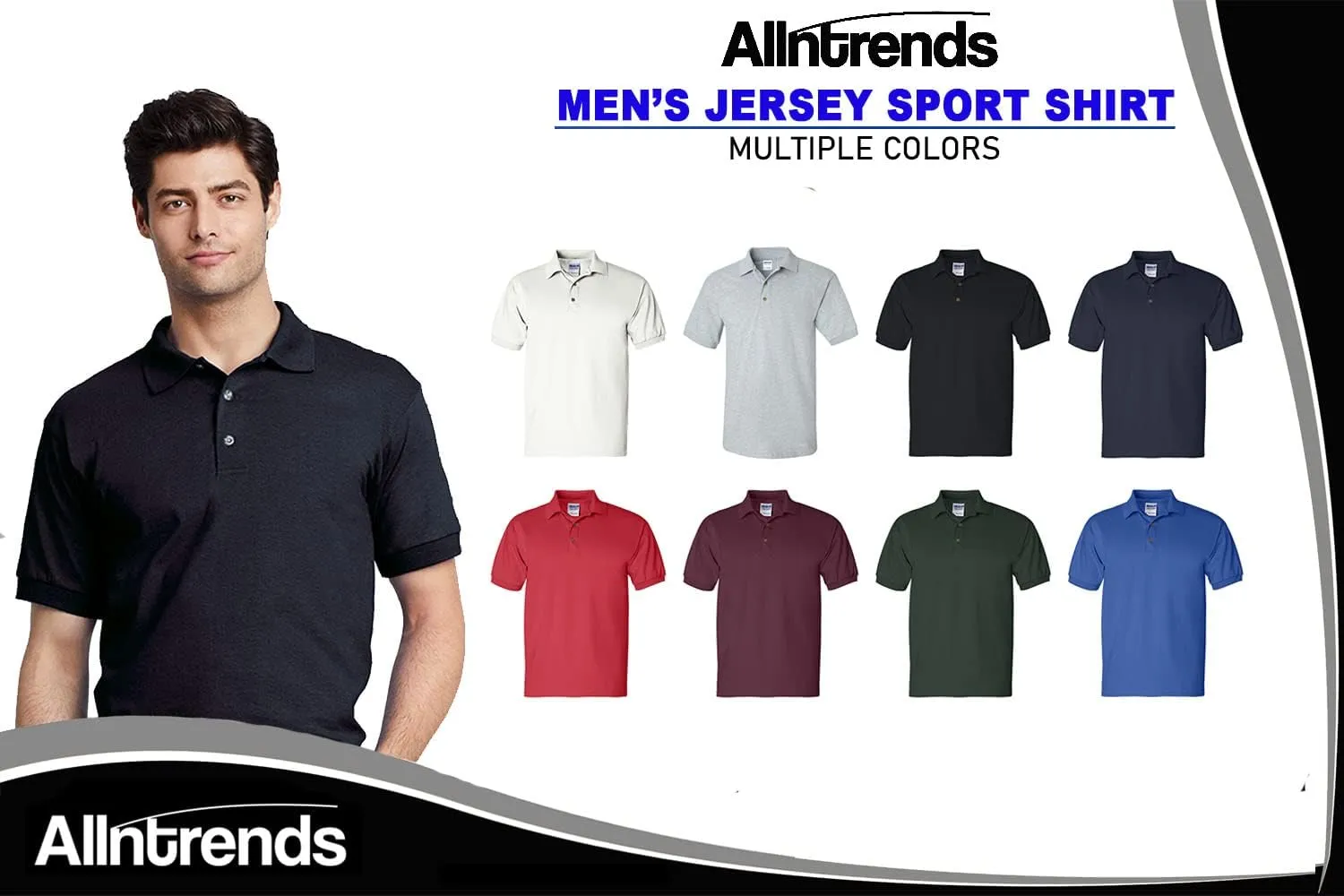 ALLNTRENDS Men's Polo T Shirt U.S Marshals Embroidered USA Service Shirt