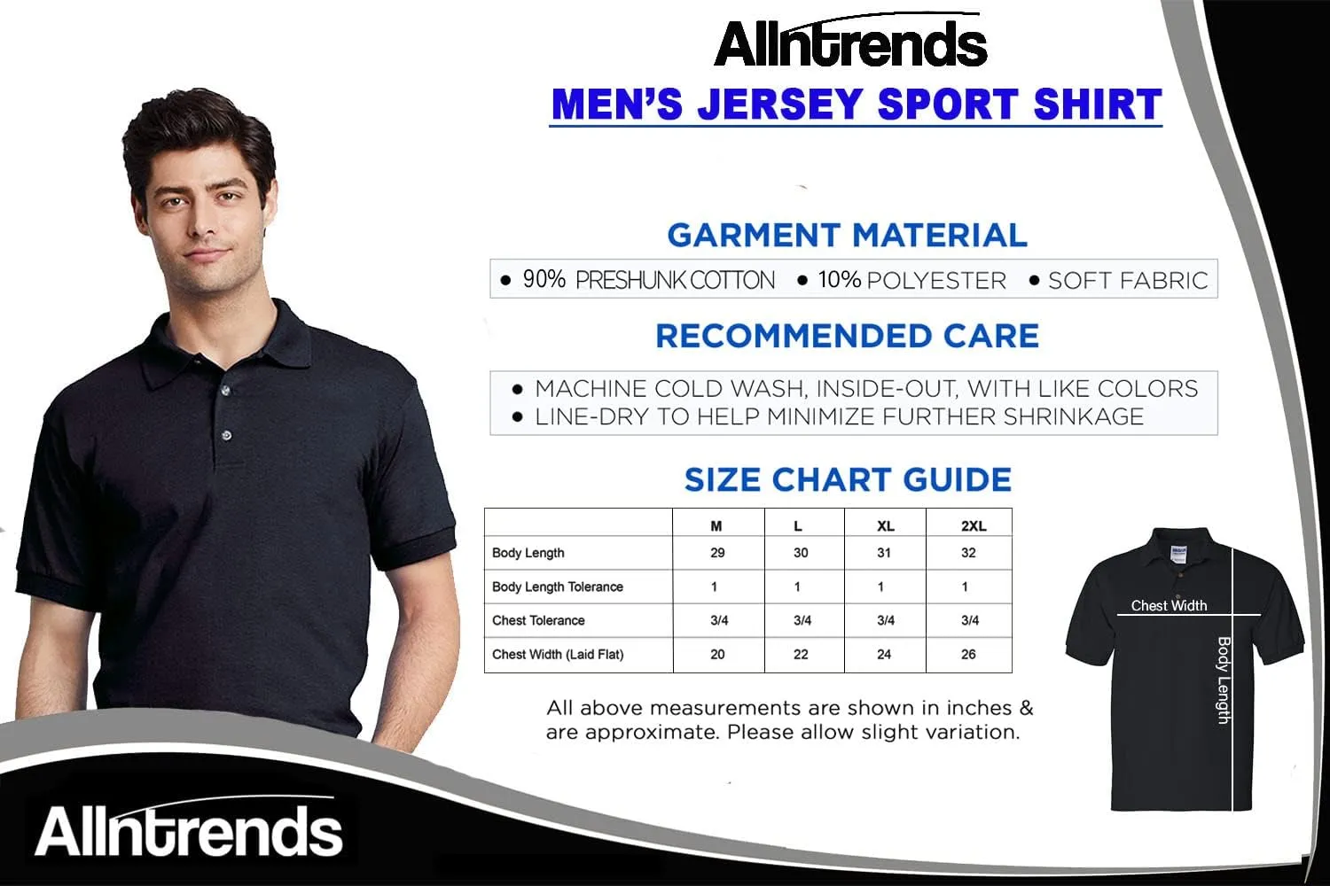 ALLNTRENDS Men's Polo T Shirt U.S Marshals Embroidered USA Service Shirt
