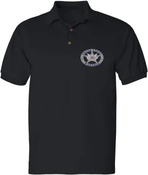 ALLNTRENDS Men's Polo T Shirt U.S Marshals Embroidered USA Service Shirt