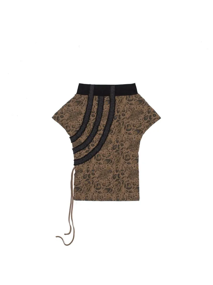 Bat Short Sleeve One Strapless Top Dress【s0000008475】