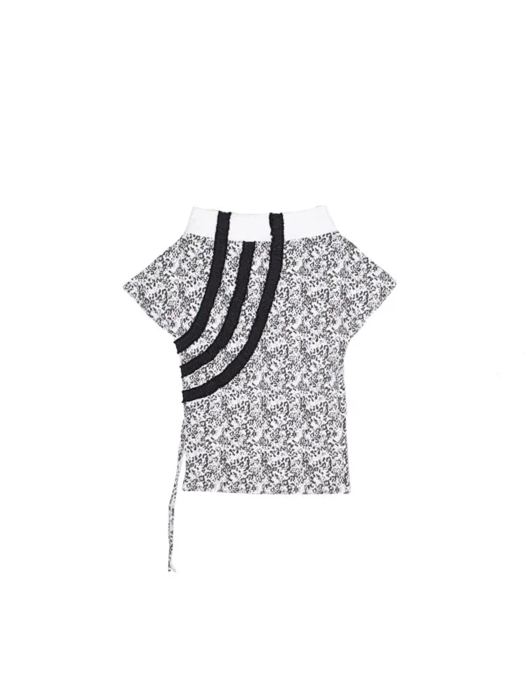 Bat Short Sleeve One Strapless Top Dress【s0000008475】