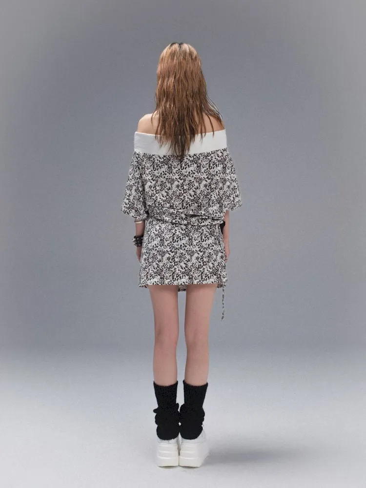 Bat Short Sleeve One Strapless Top Dress【s0000008475】