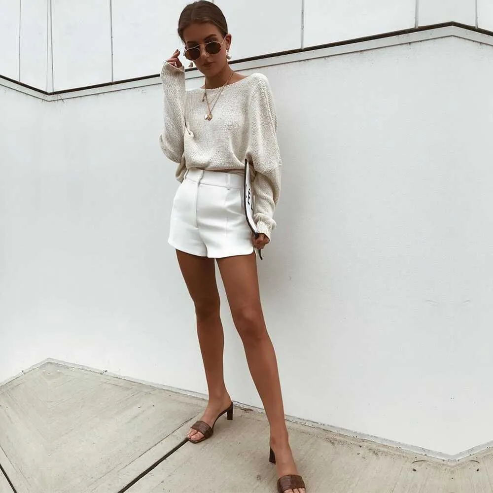 Bat Sleeve cross V-Neck knitted Top