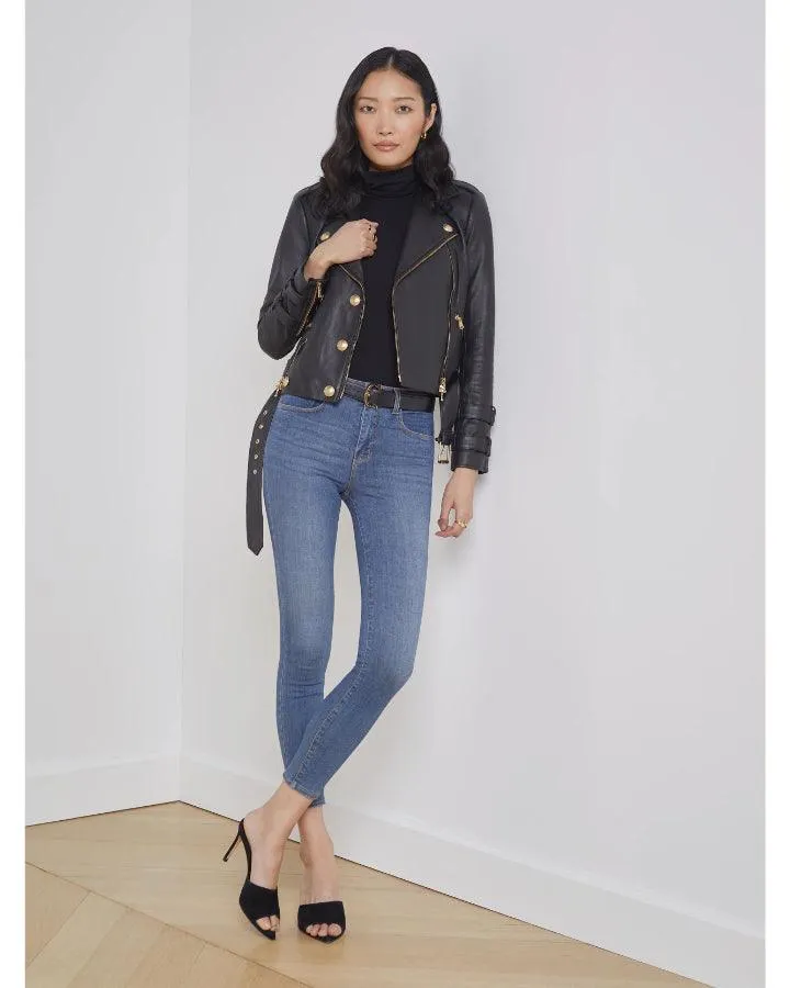 Billie Belted Leather Jacket