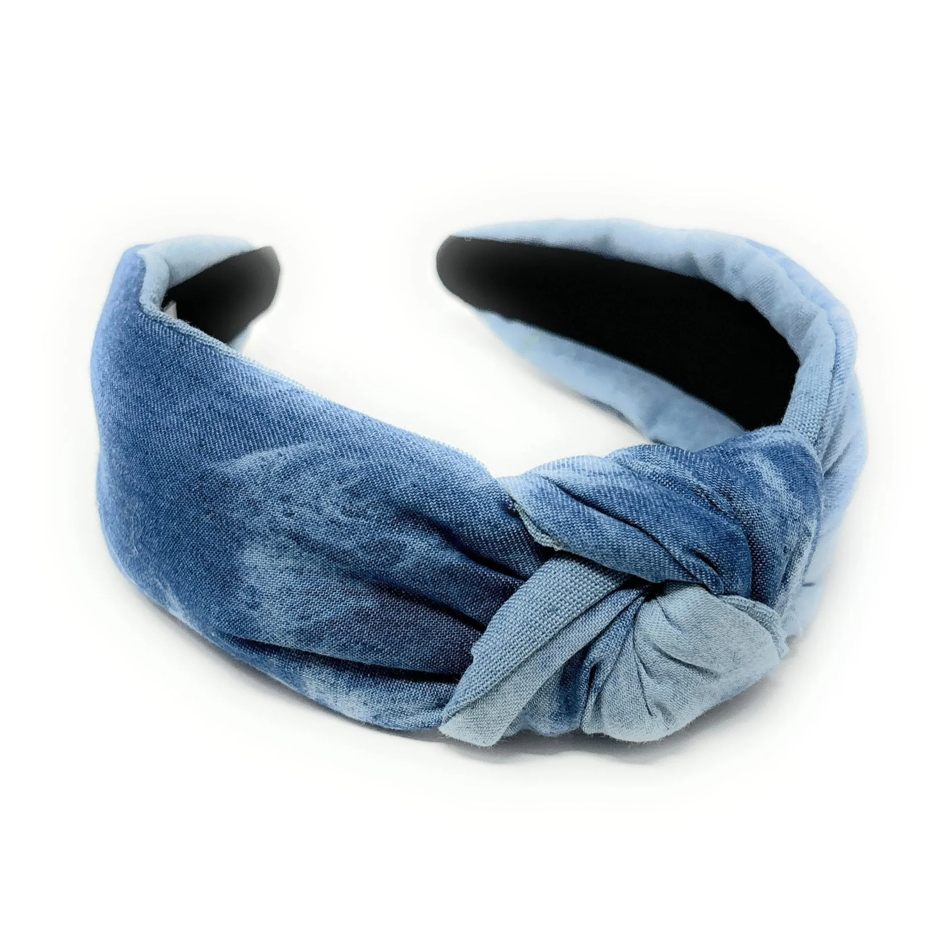 Blue Bleach Knot Headband