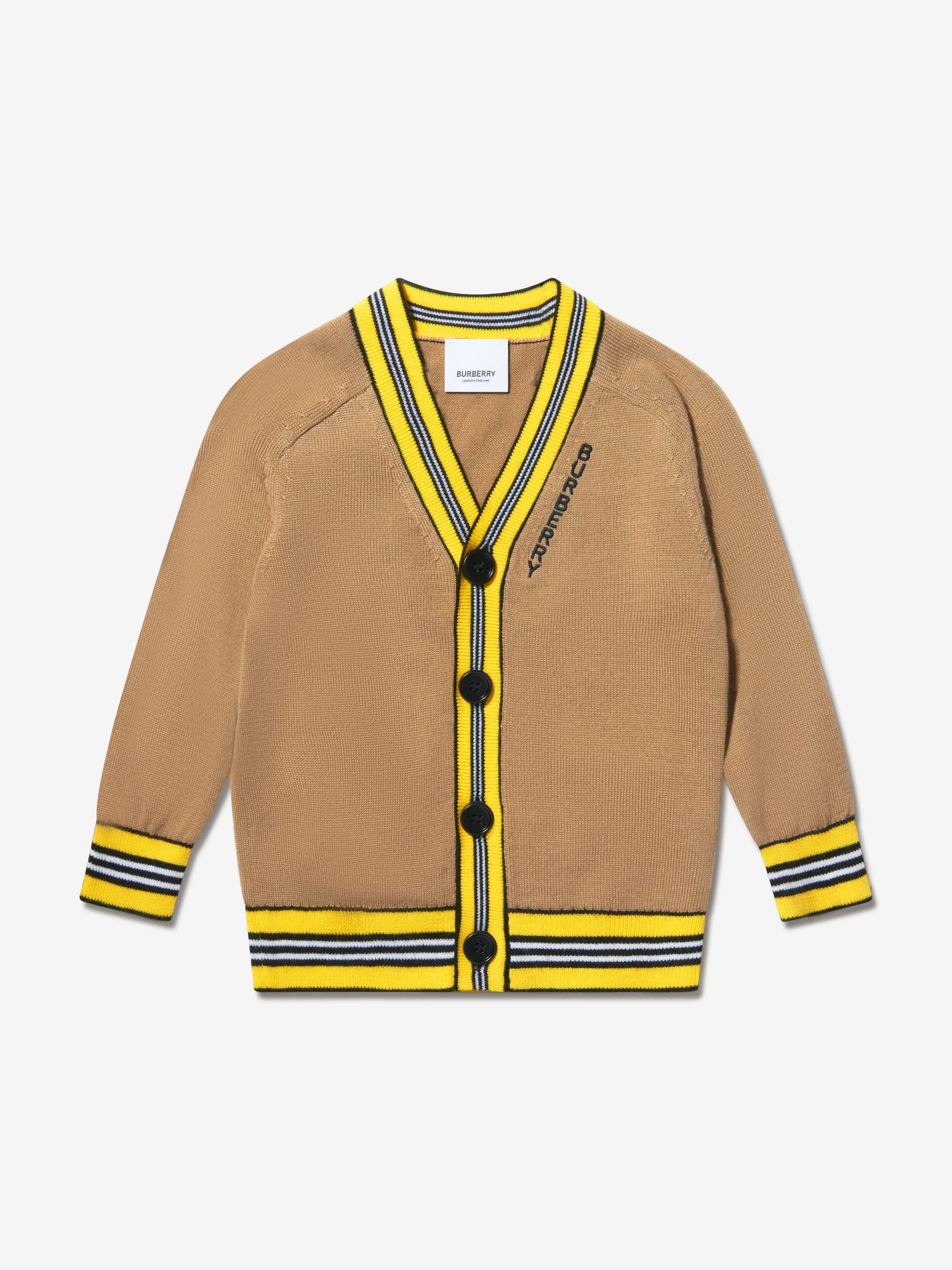 Burberry Baby Boys Wool Icon Stripe Detail Cardigan