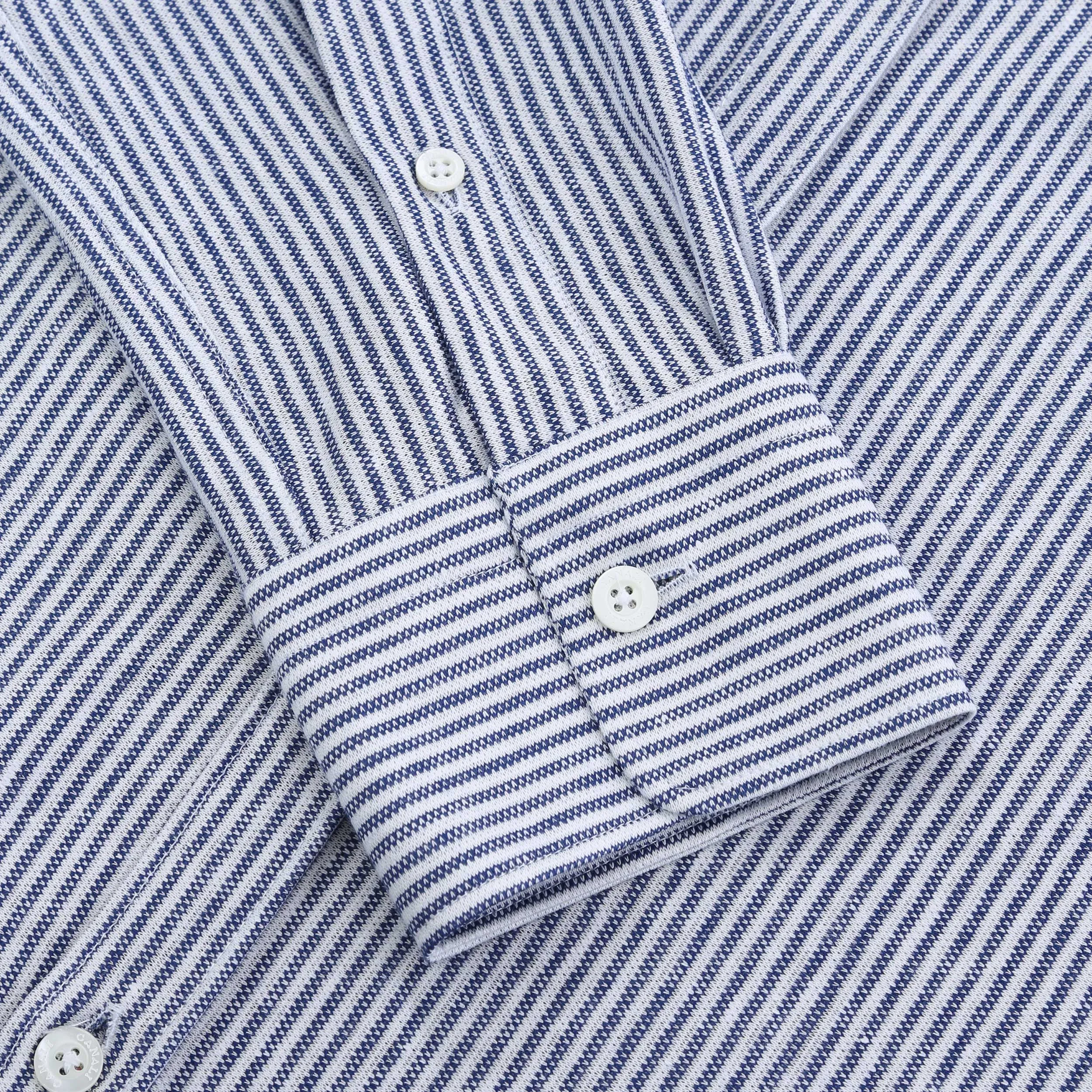 Canali Stripe Shirt in Blue Stripe
