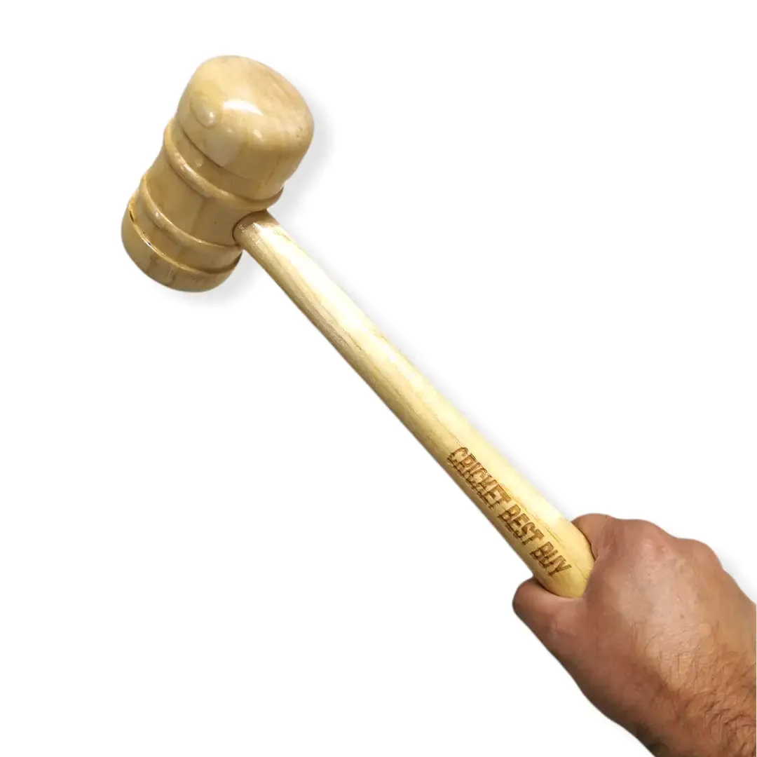 CBB Cricket Bat Mallet and Cone Combo Knocking Bat Apply Rubber Grip