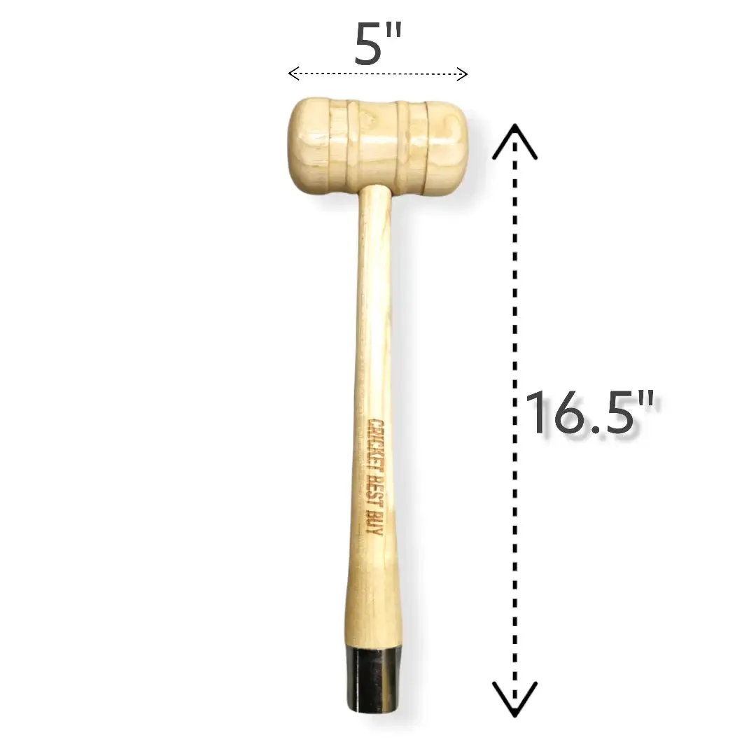 CBB Cricket Bat Mallet and Cone Combo Knocking Bat Apply Rubber Grip
