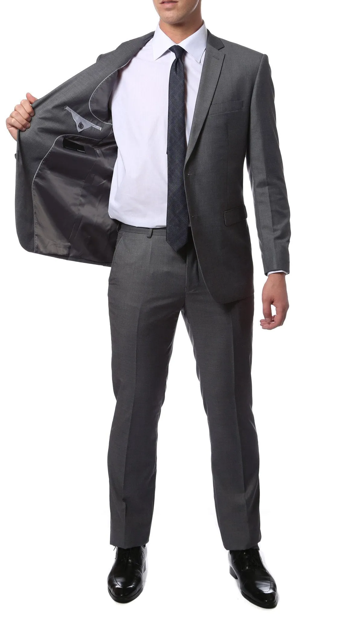 Charcoal Slim Fit Modern Men's 2 Piece Suit