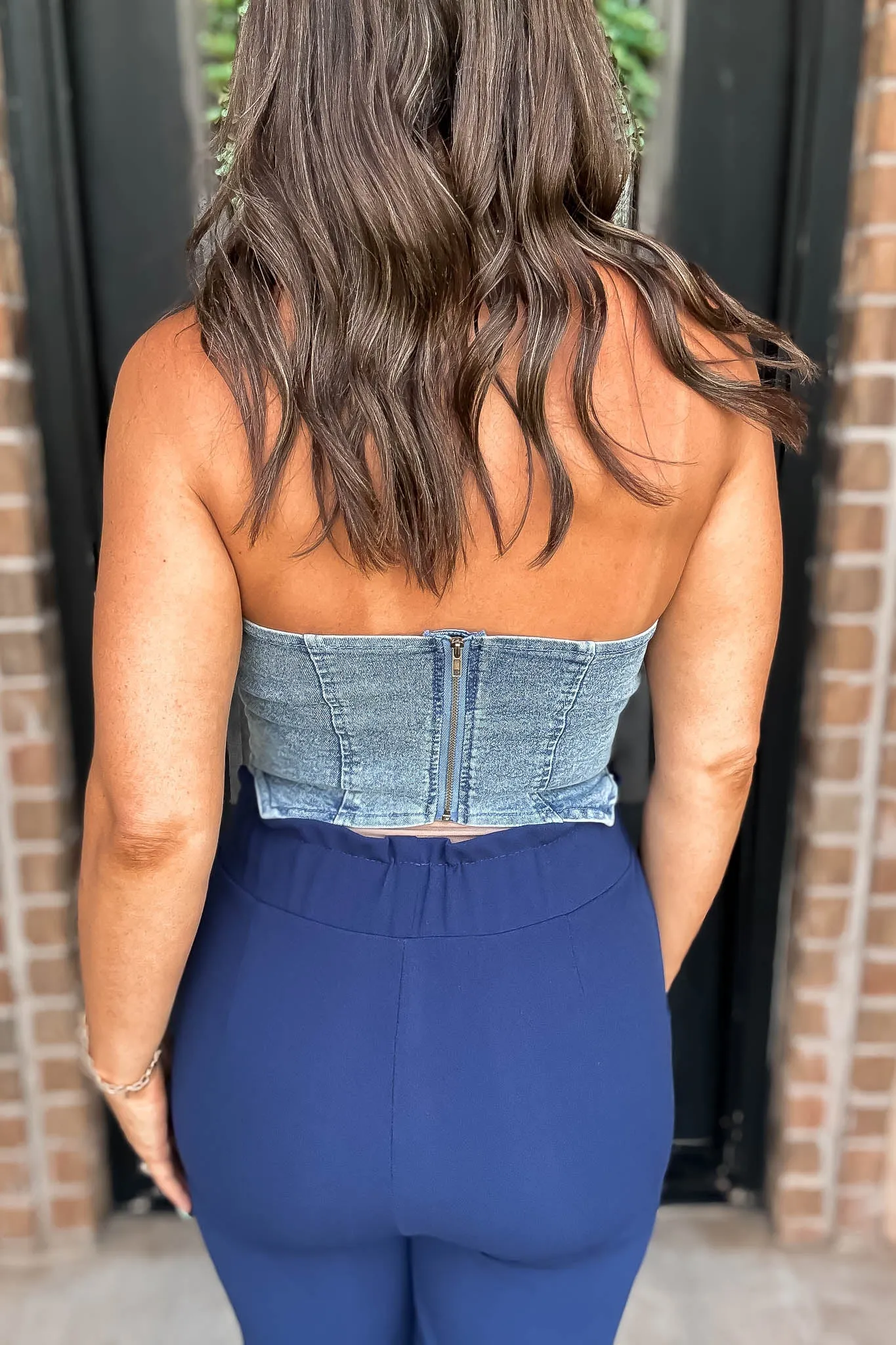 Daring Denim Sweetheart Top