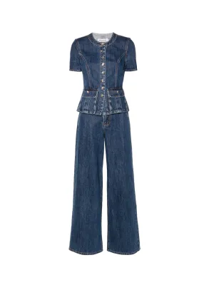 Denim Buttoned Jumpsuit