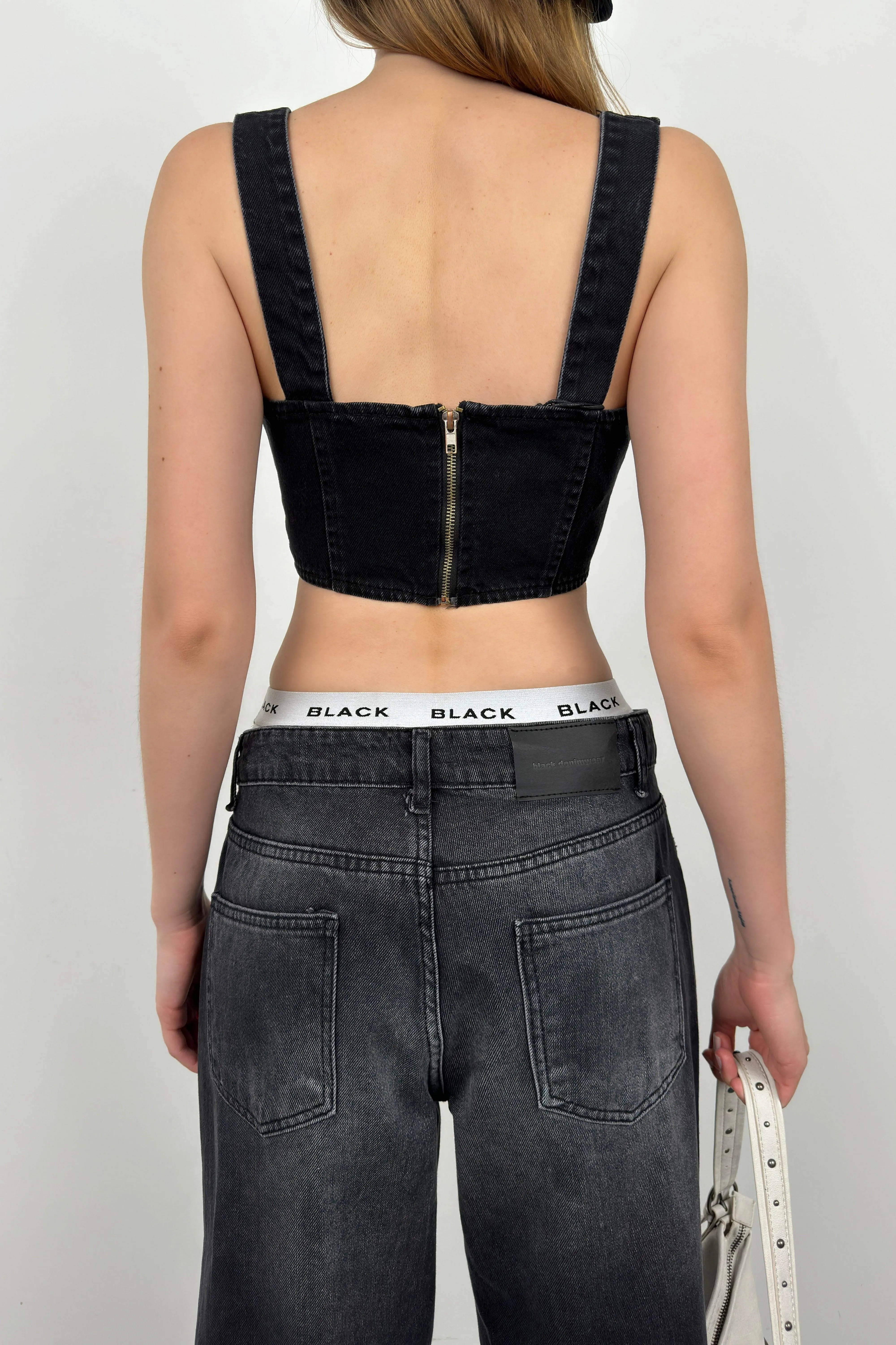 Denim Corset Top