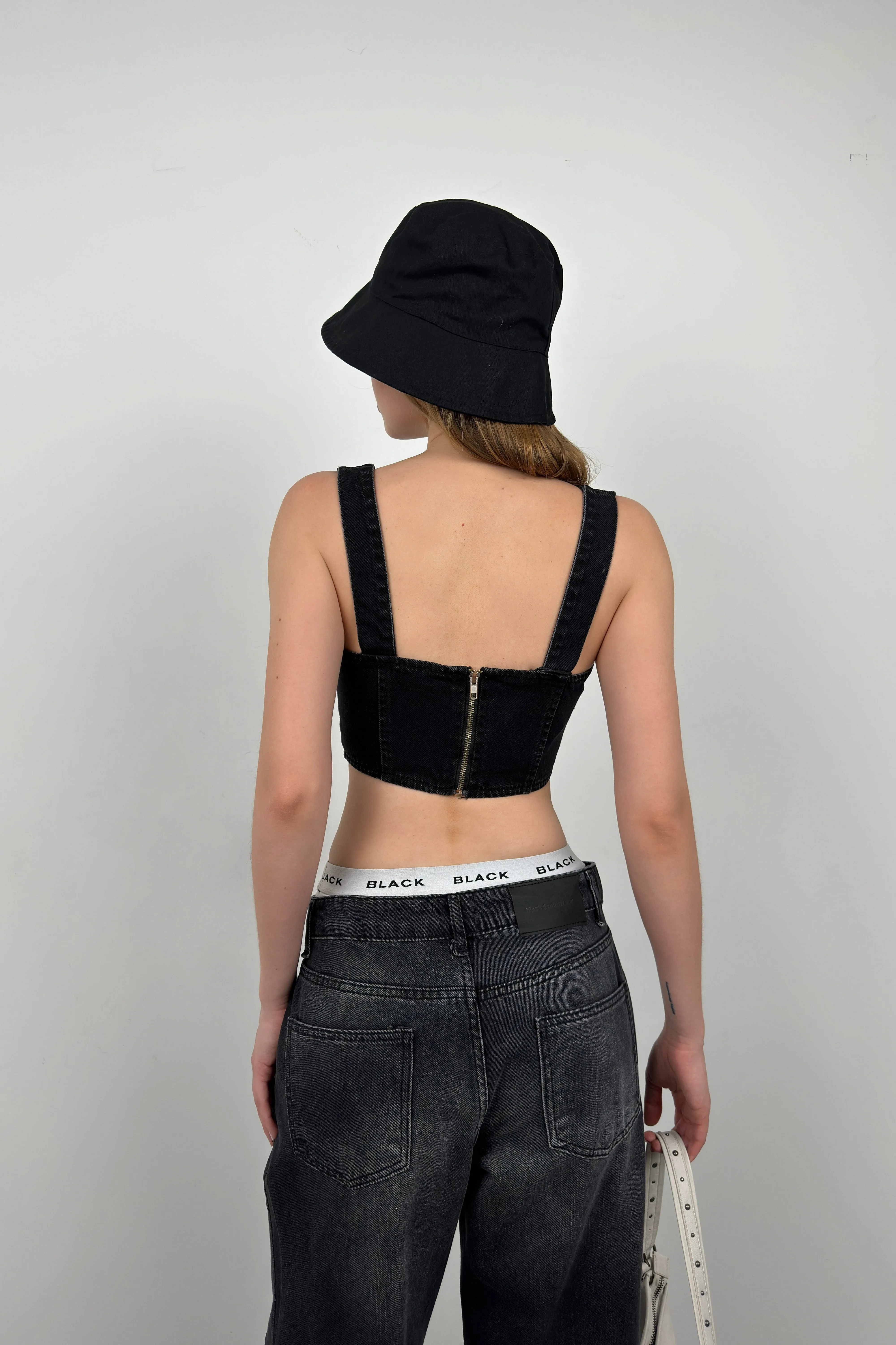 Denim Corset Top