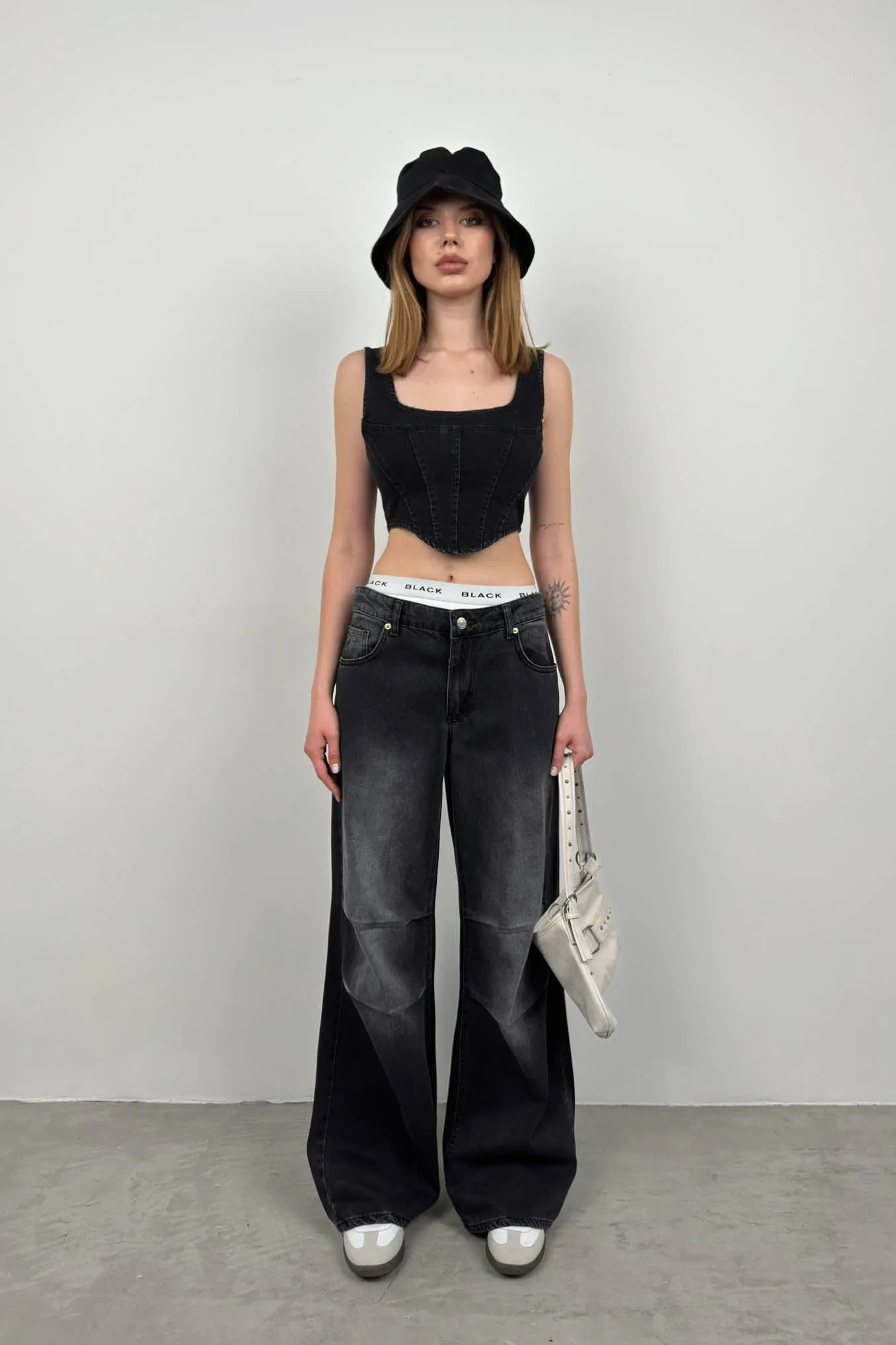 Denim Corset Top