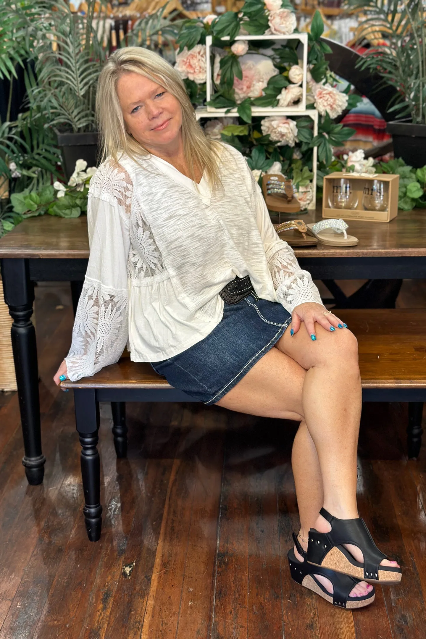 Denim Mini Skirt by Miss Me