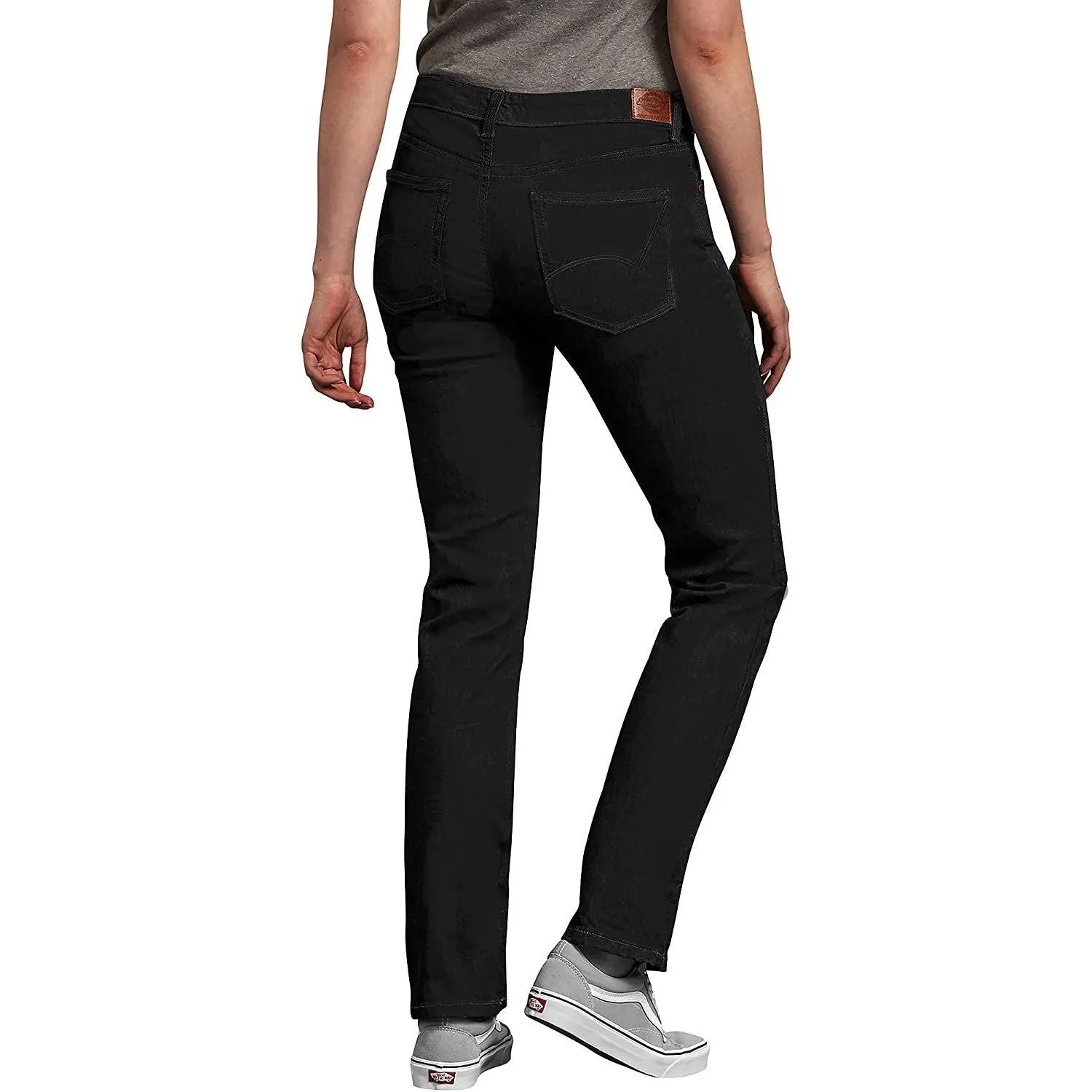 Dickies Women's Perfect Shape Straight Leg Stretch Denim Jeans