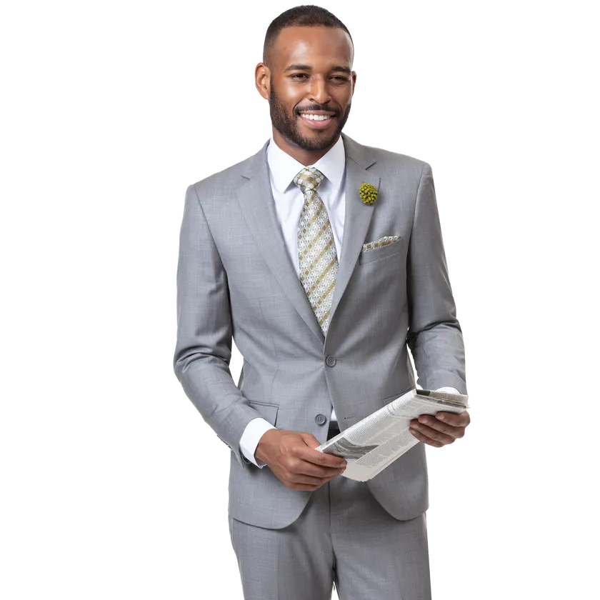 EJ Samuel Grey Ultra Slim Fit Suit M18013