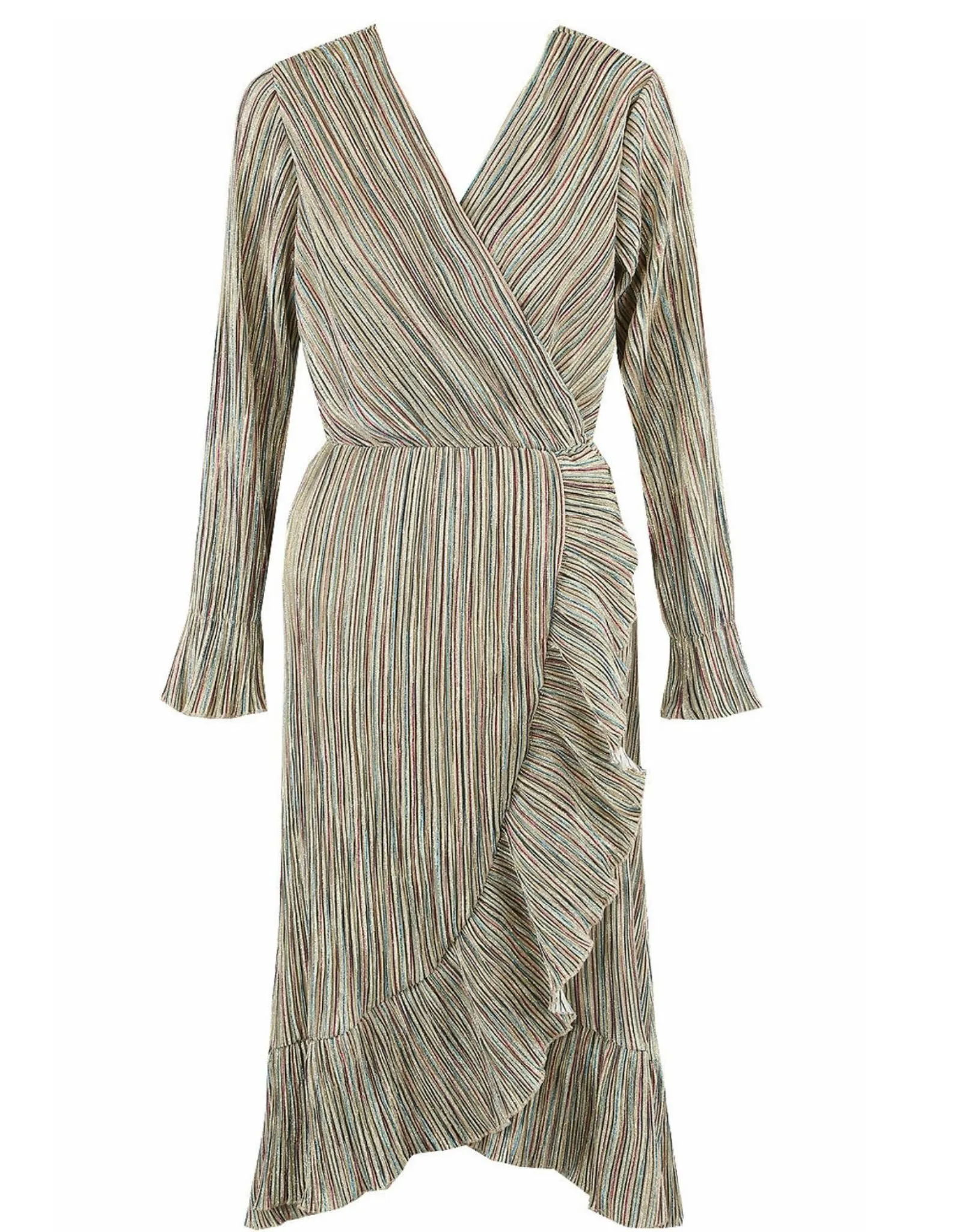 Elora Metallic midi dress