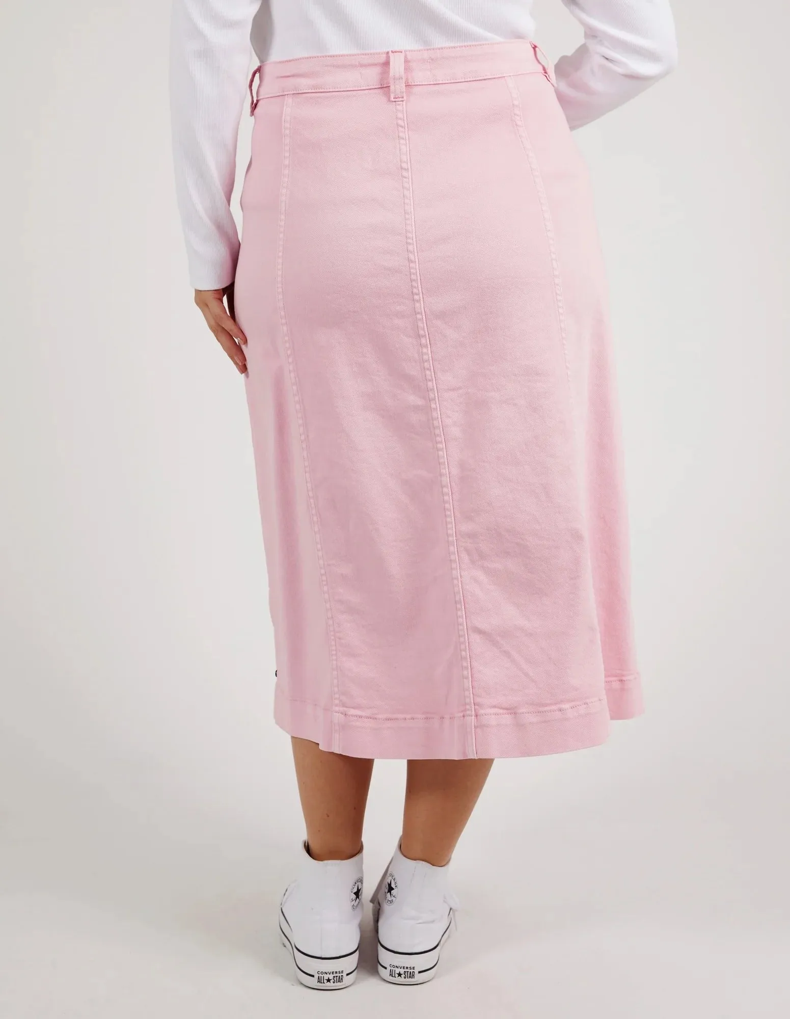 Florence Button Thru Skirt - Splendid Pink - Elm Lifestyle
