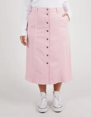 Florence Button Thru Skirt - Splendid Pink - Elm Lifestyle