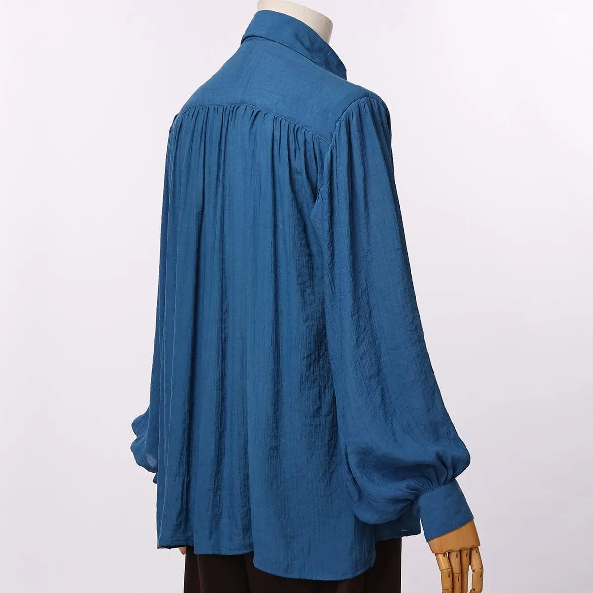GRACEART Pirate Shirt Men Vampire Renaissance Shirts Victorian Ruffled Medieval Costume Cotton Linen Shirt