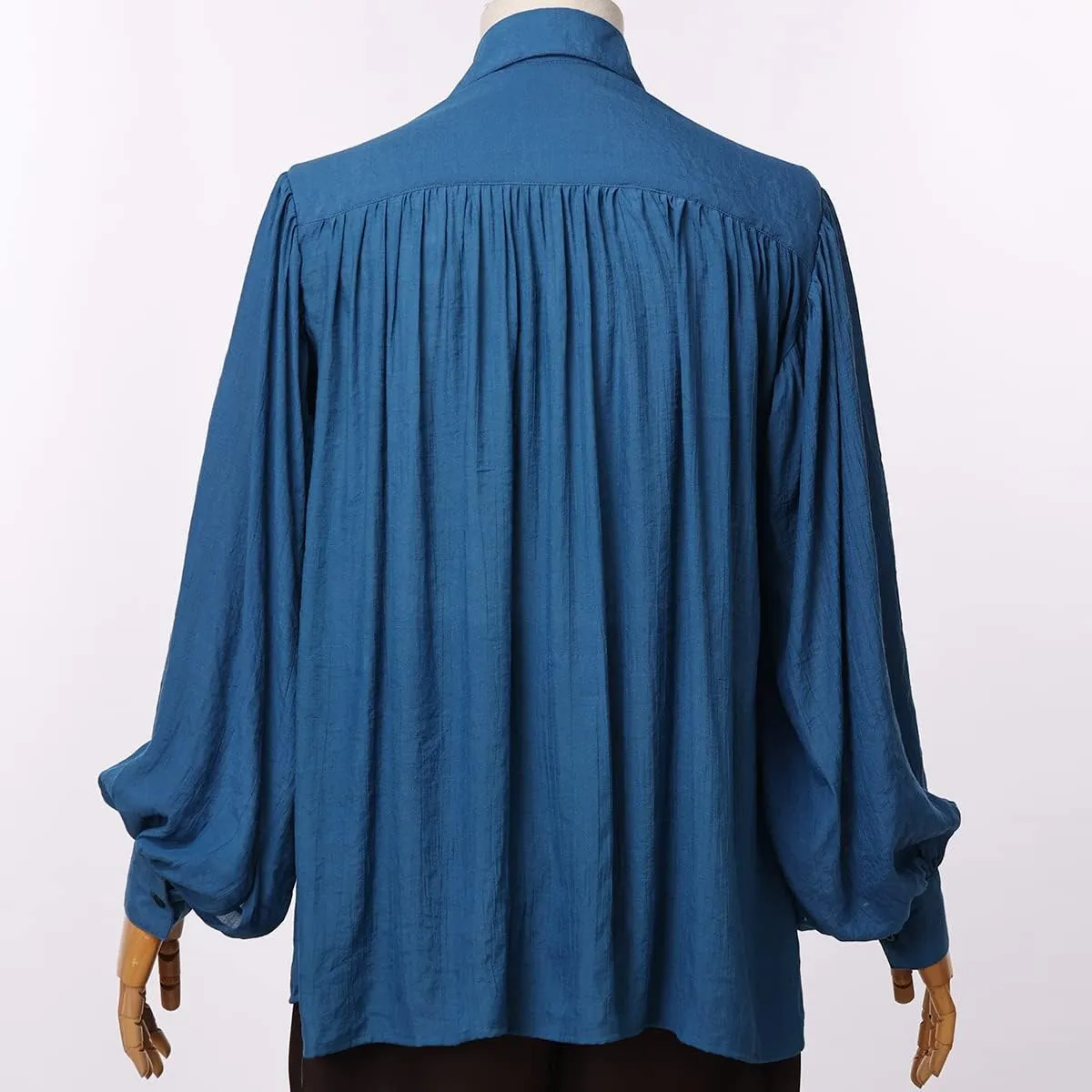 GRACEART Pirate Shirt Men Vampire Renaissance Shirts Victorian Ruffled Medieval Costume Cotton Linen Shirt