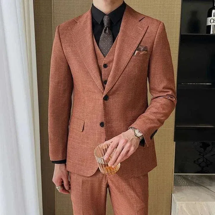 Groom wedding 3 piece suit