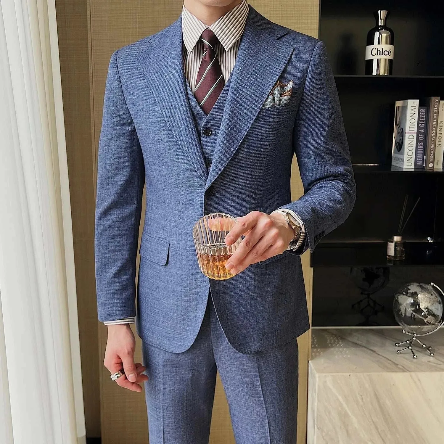 Groom wedding 3 piece suit