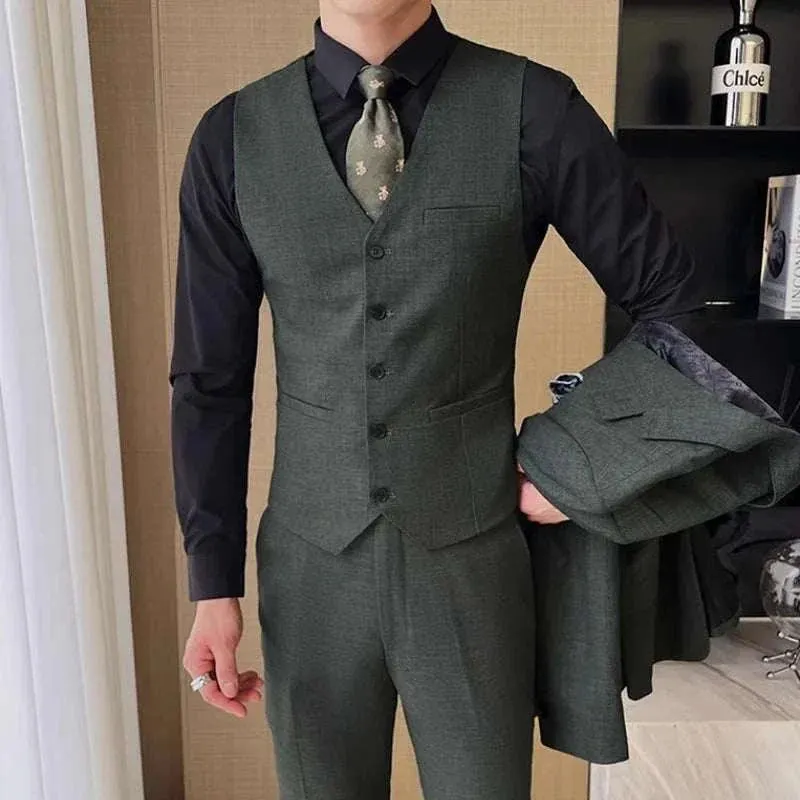 Groom wedding 3 piece suit