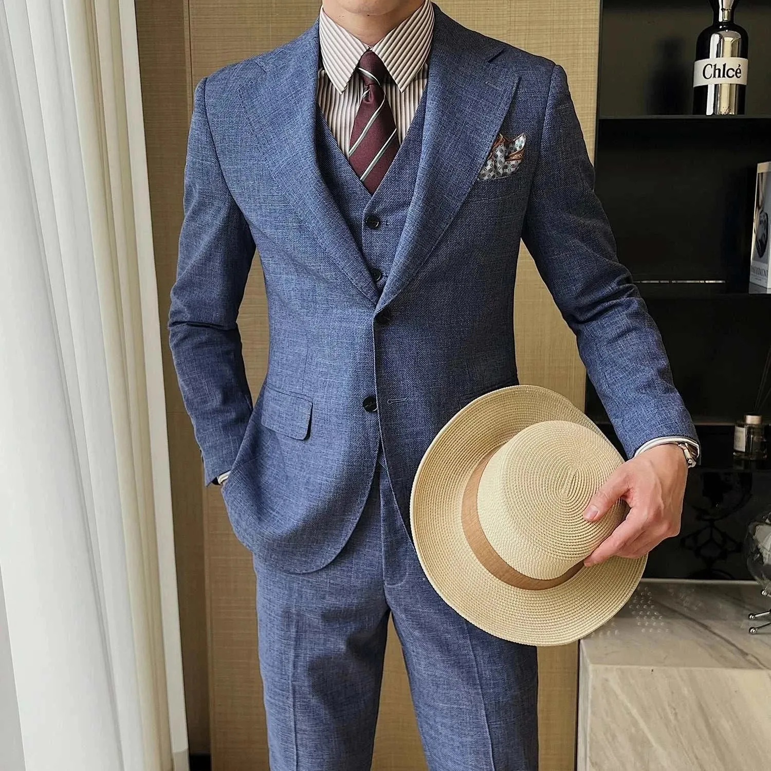 Groom wedding 3 piece suit