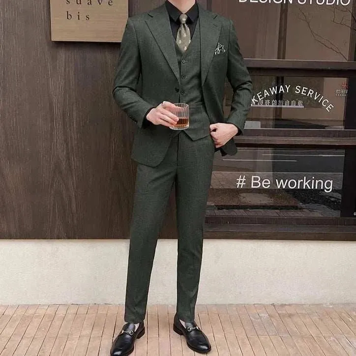 Groom wedding 3 piece suit
