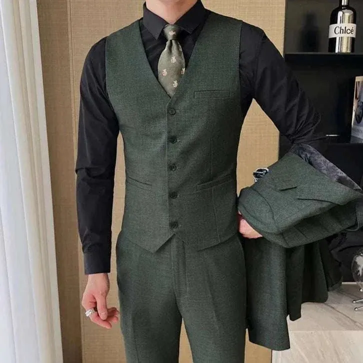 Groom wedding 3 piece suit