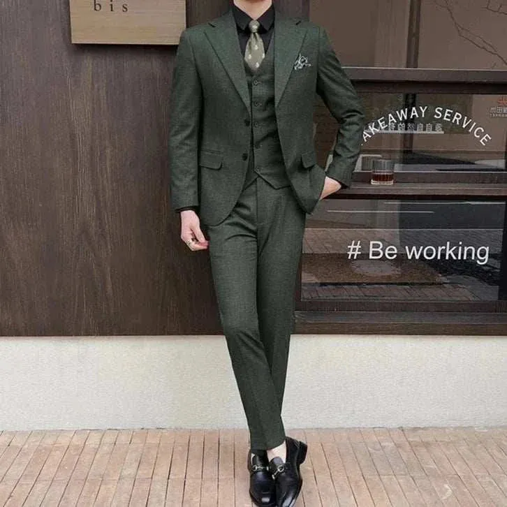 Groom wedding 3 piece suit