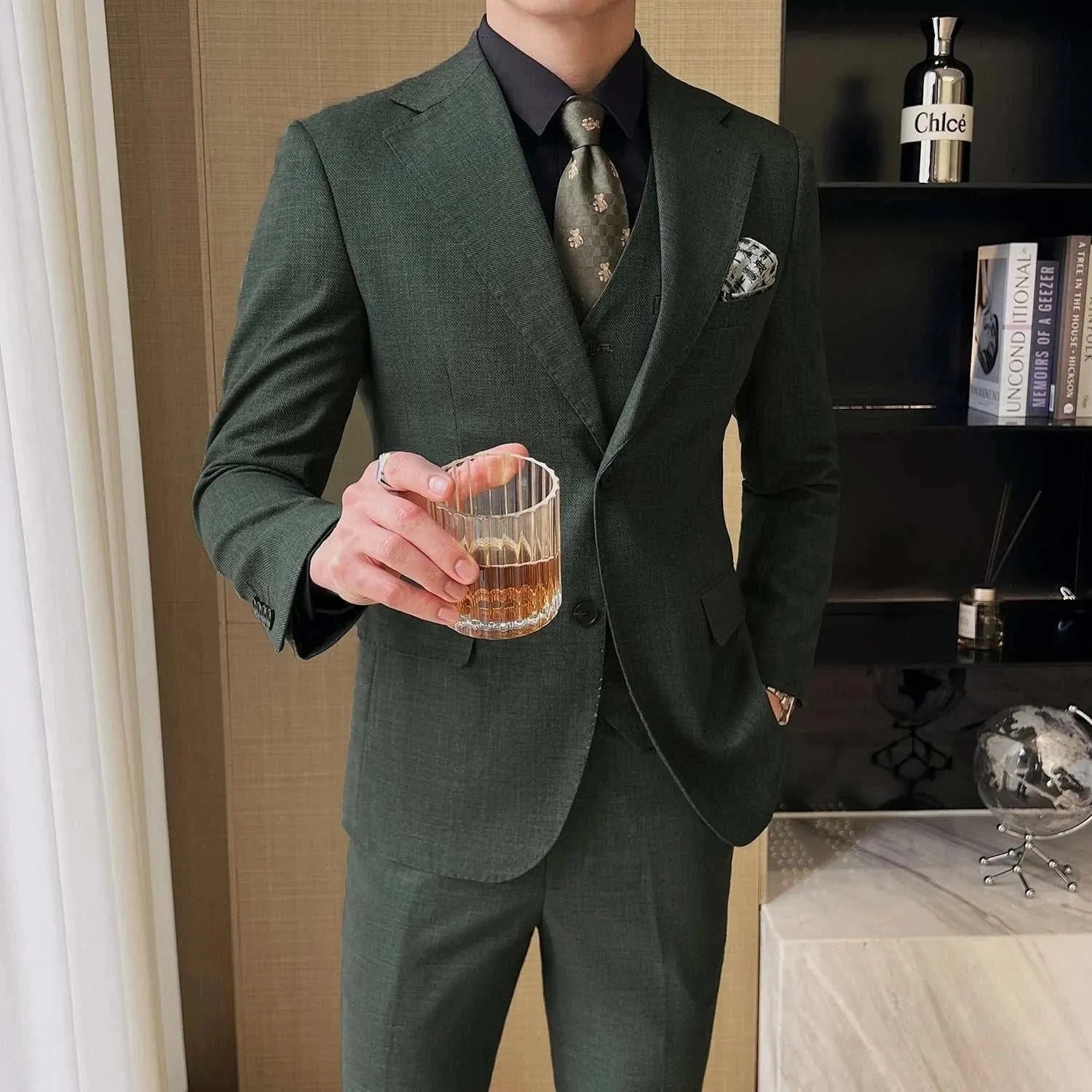 Groom wedding 3 piece suit