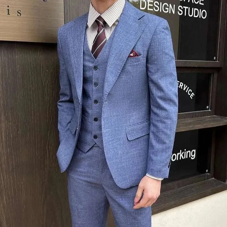 Groom wedding 3 piece suit