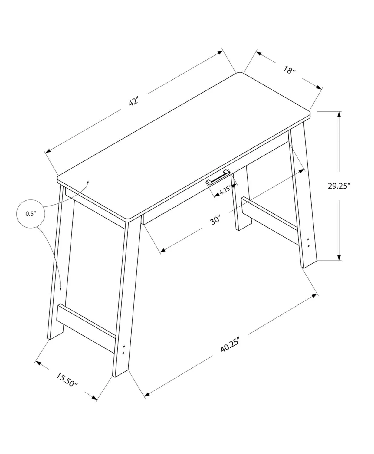 Guthrie Desk - Grey