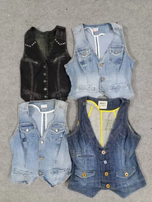 HD151 Ladies Y2K Denim Vest - 12 pcs