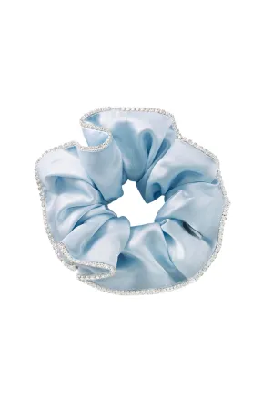 Ice Blue Silk Scrunchie