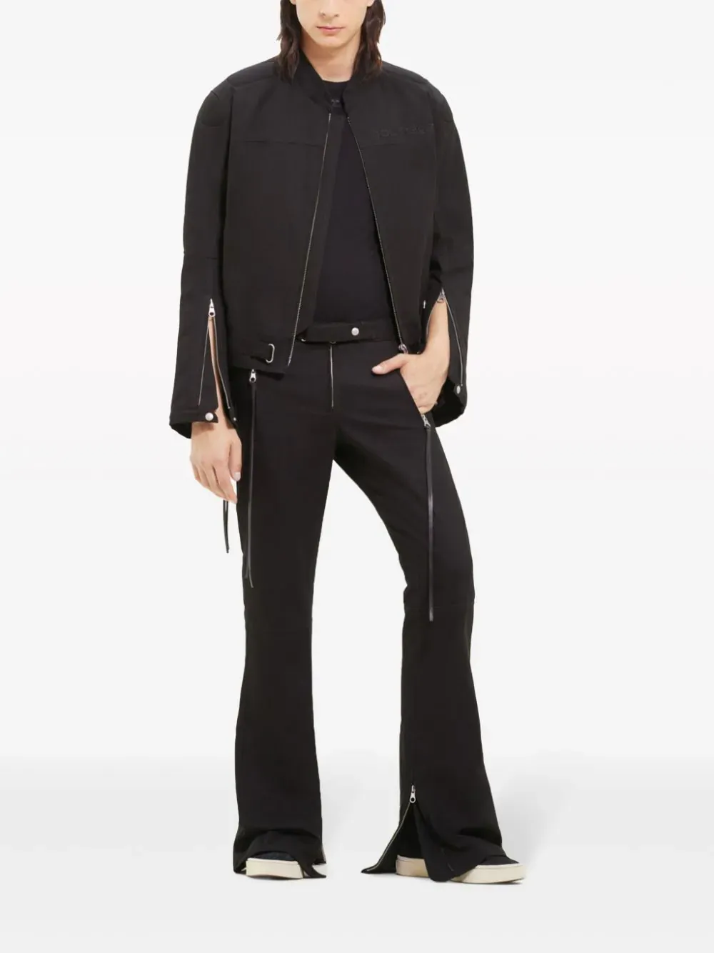 Iconic Black Denim Biker Jacket