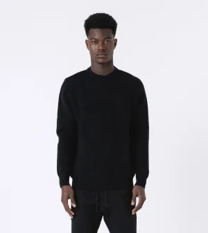 Intarsia Crew Knit Black